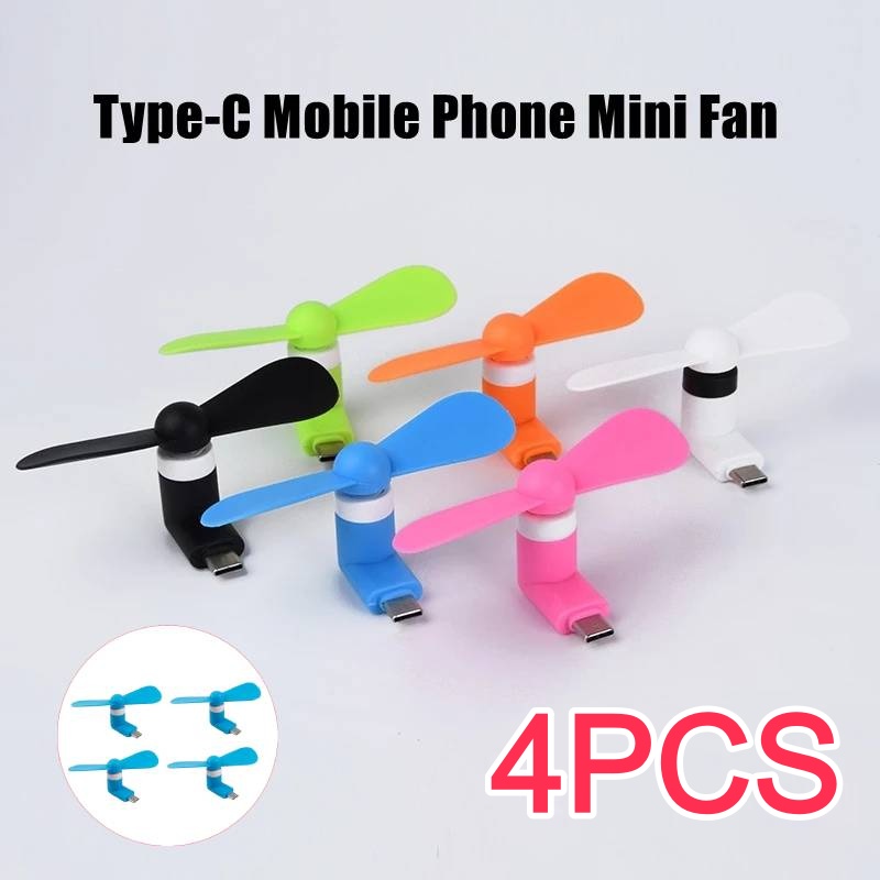 Micro Usb Cable - 4/2/1Pcs Type-C Mini Portable Micro Fan