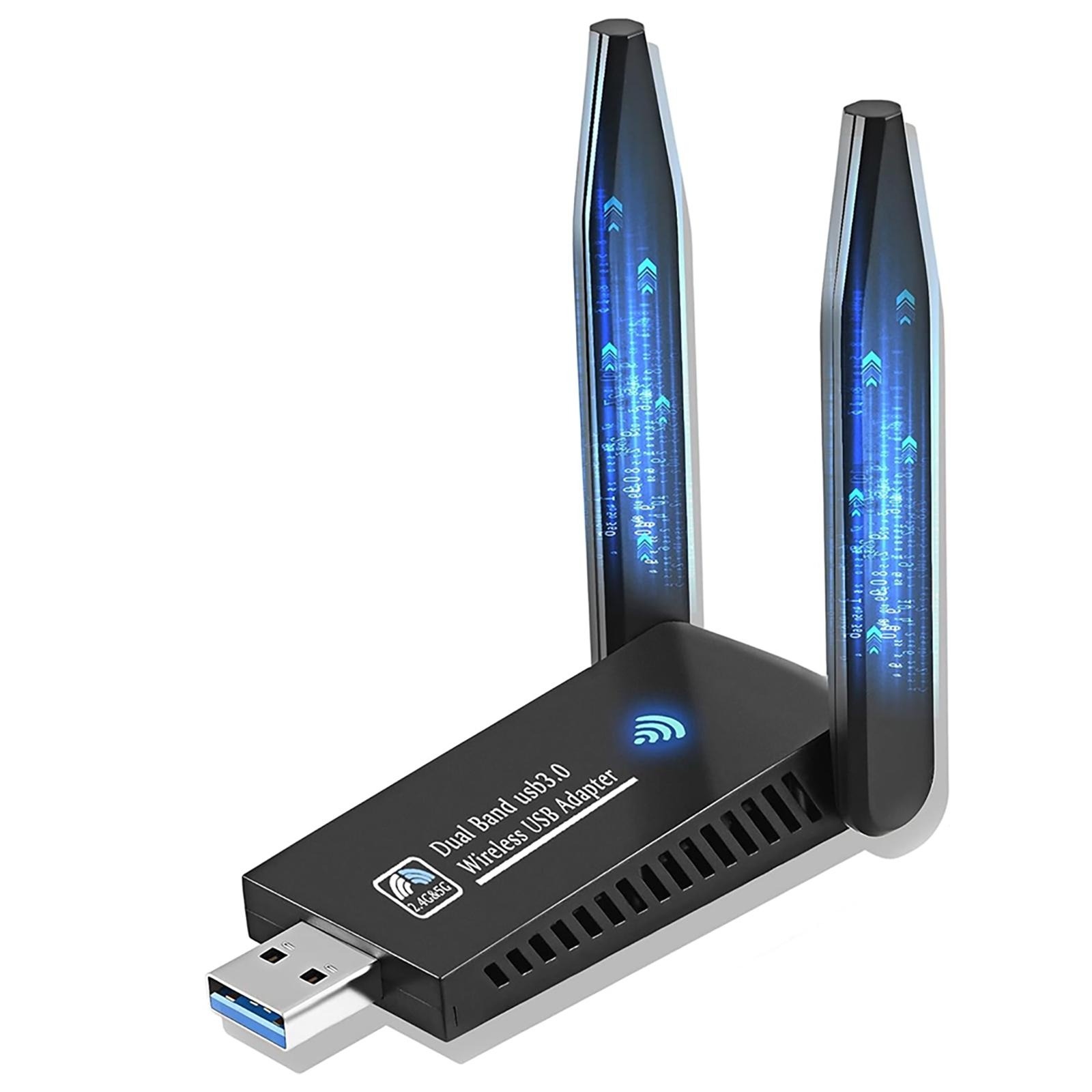 Antenna 2.4Ghz - 1300Mbps USB WiFi Adapter Dual Band