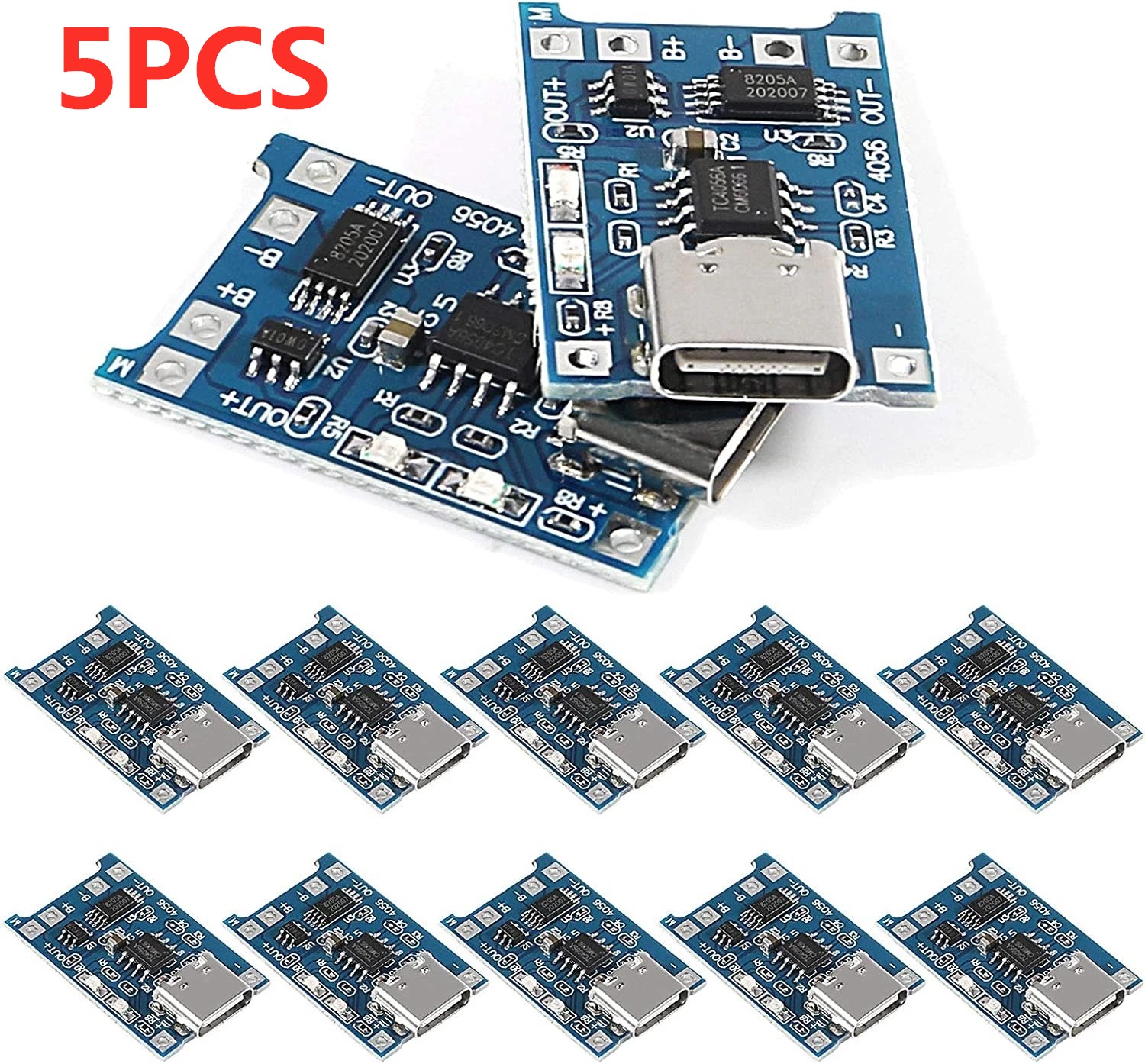 Li Ion Charger Module - 2/5PC Type-C Micro Mini 5V1A 18650