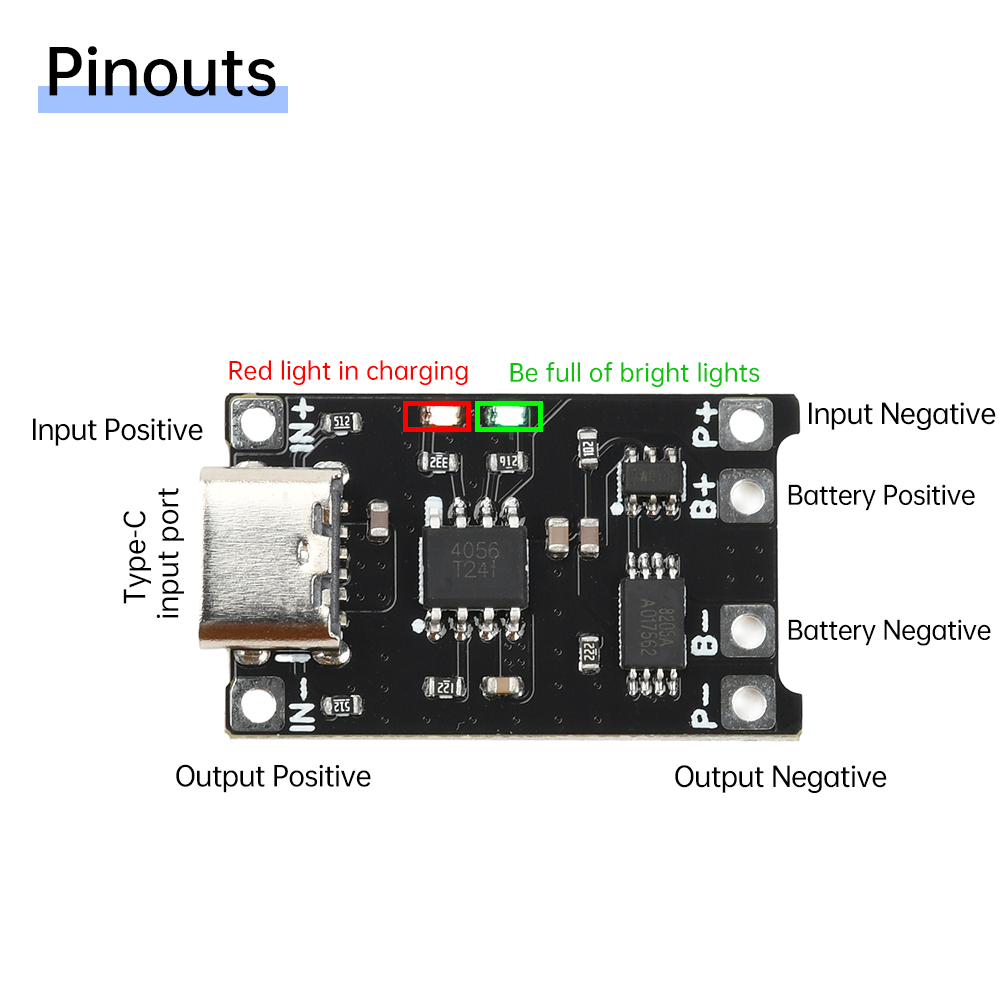 5pcs Type C DC 4-8V TP4056 Li- - Li Ion Charger Module 评论和价格