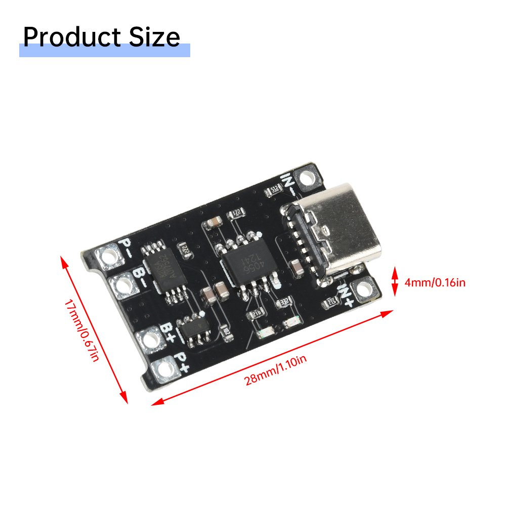 5pcs Type C DC 4-8V TP4056 Li- - Li Ion Charger Module 评论和价格
