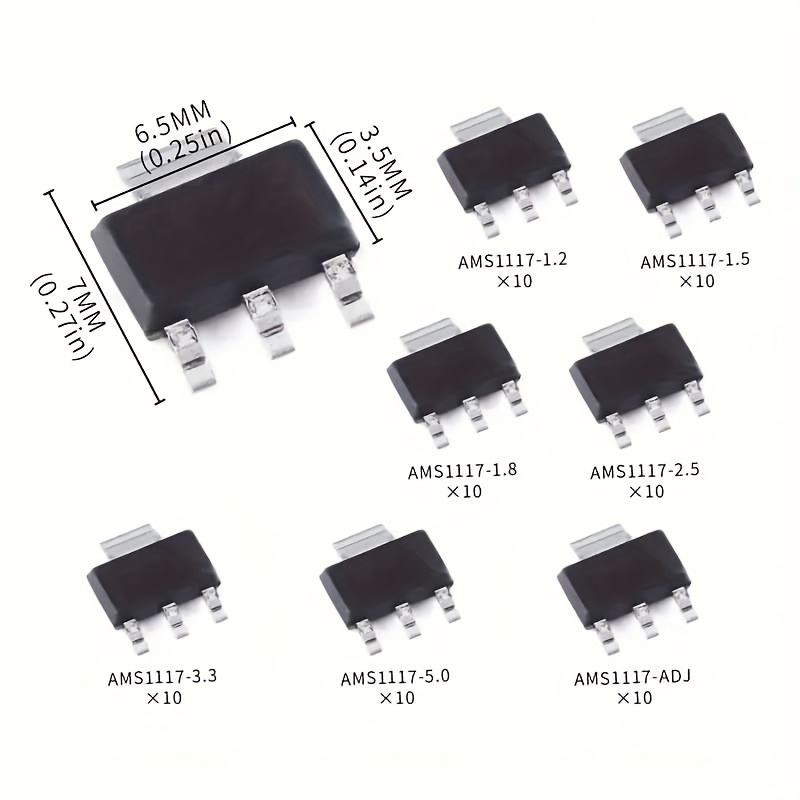 70pcs kit Voltage Regulator Ki - Ams1117 Module 评论和价格