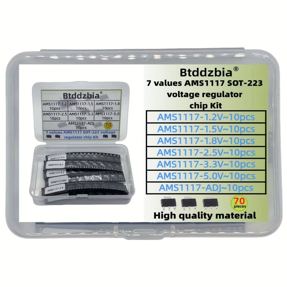 70pcs kit Voltage Regulator Ki - Ams1117 Module 评论和价格