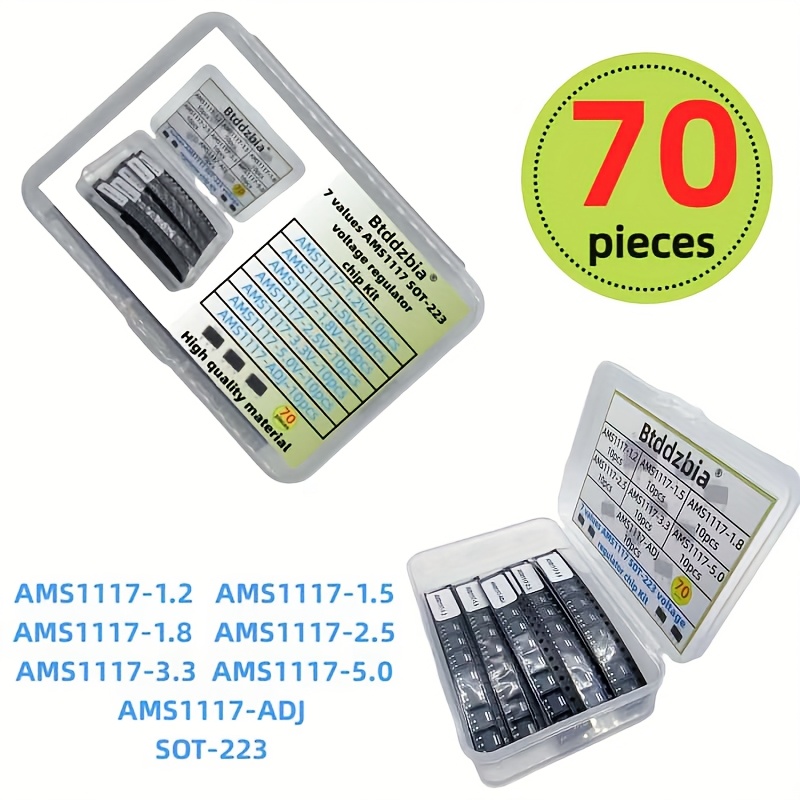70pcs kit Voltage Regulator Ki - Ams1117 Module 评论和价格