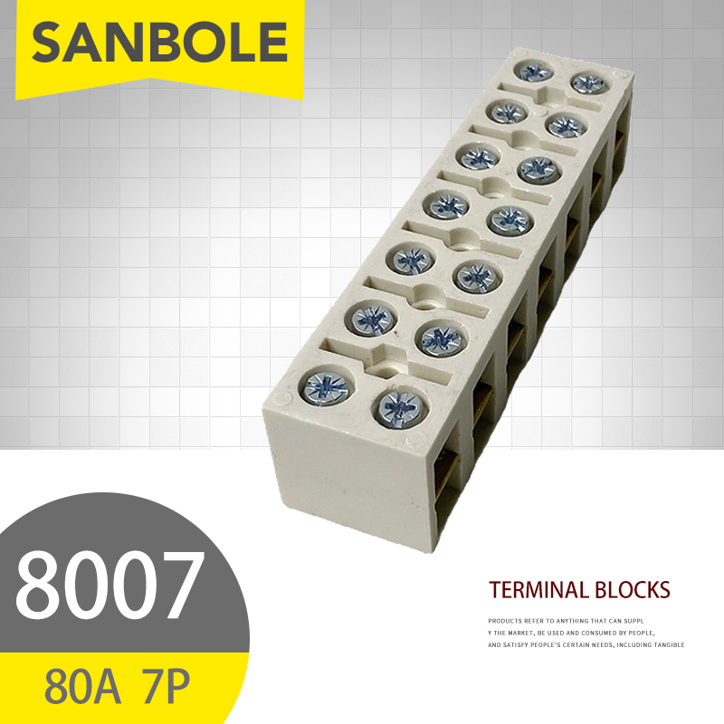 10pcs 80A/7P Terminal blocks F - Screw Terminal Block 评论和价格
