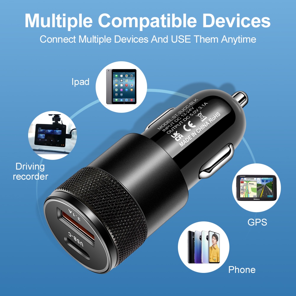 66W USB Car Charger Type C Fas - Usb C Cable 评论和价格