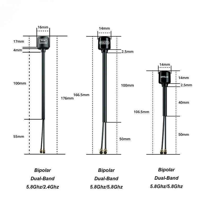 Flywoo Bipolar Dual-Band 5.8Gh - Antenna 2.4Ghz 评论和价格