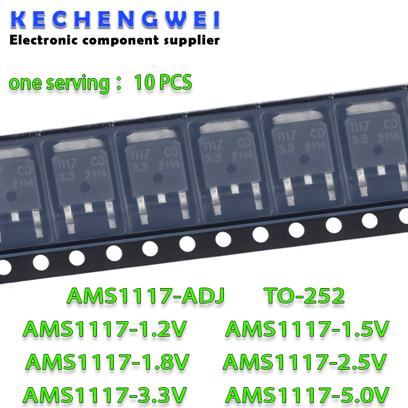10PCS/Lot AMS1117CD-ADJ AMS111 - Ams1117 Module 评论和价格