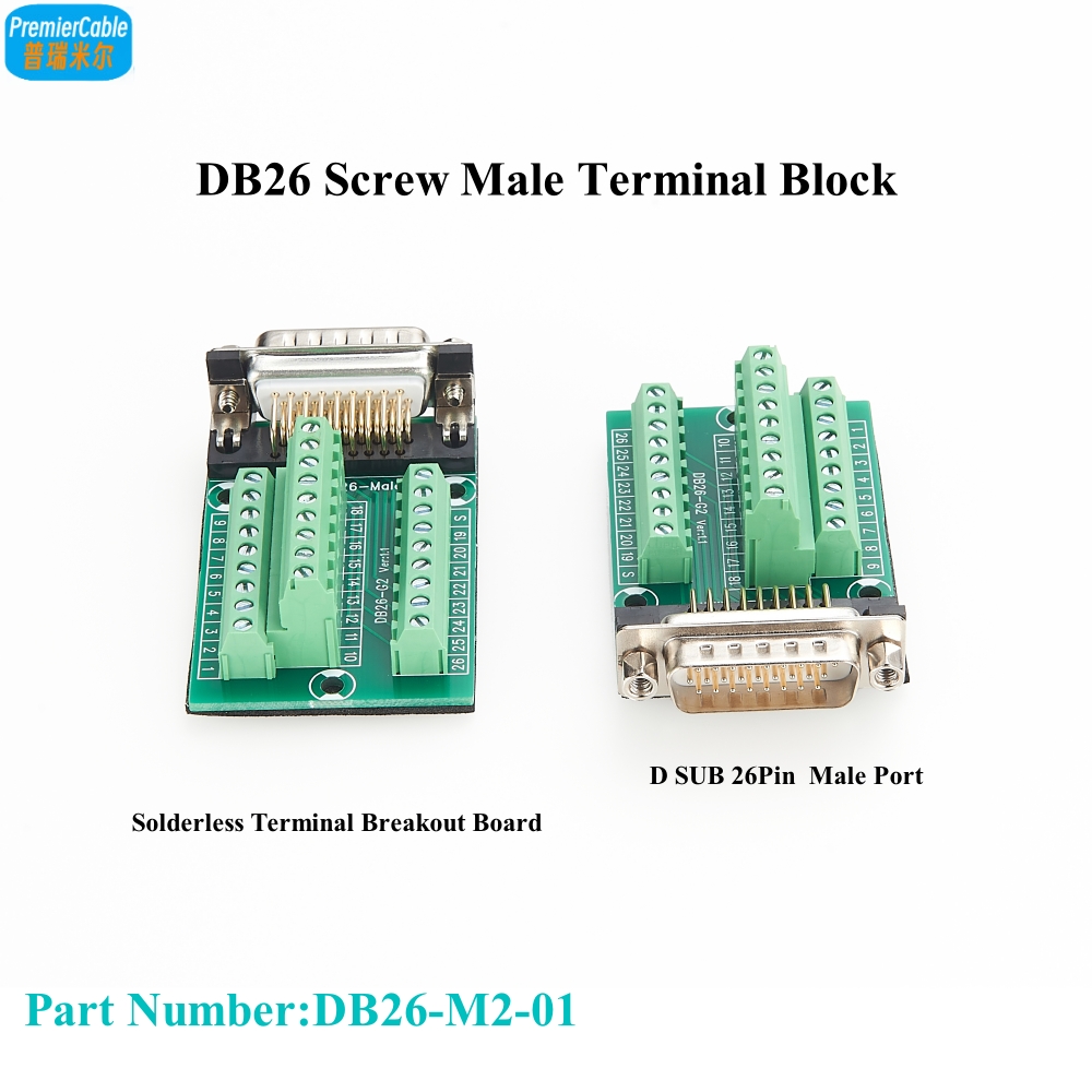 DB26 Male to Terminal Block Ma - Screw Terminal Block 评论和价格