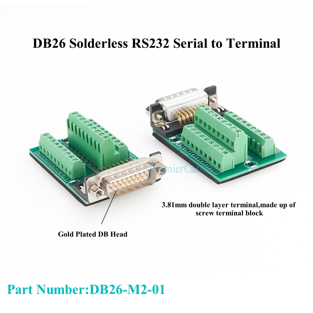 DB26 Male to Terminal Block Ma - Screw Terminal Block 评论和价格