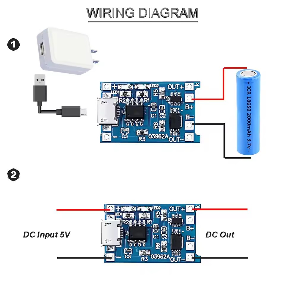 1-20Pcs Type-C/Micro/Mini USB  - Li Ion Charger Module 评论和价格