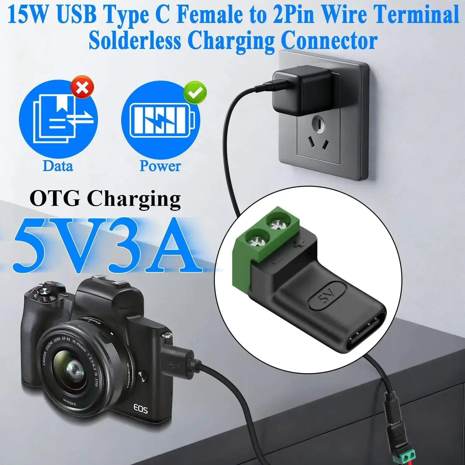 1-4Pcs Solderless Plug USB C t - Screw Terminal Block 评论和价格