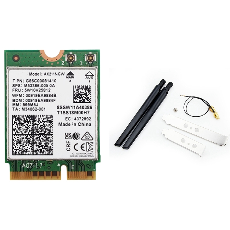 AX211NGW+Dual Antenna WiFi 6E  - Antenna 2.4Ghz 评论和价格