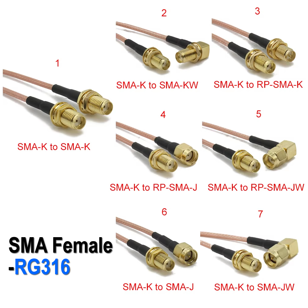 RG316 SMA to SMA/RP SMA Male P - Jumper Wire Kit 评论和价格