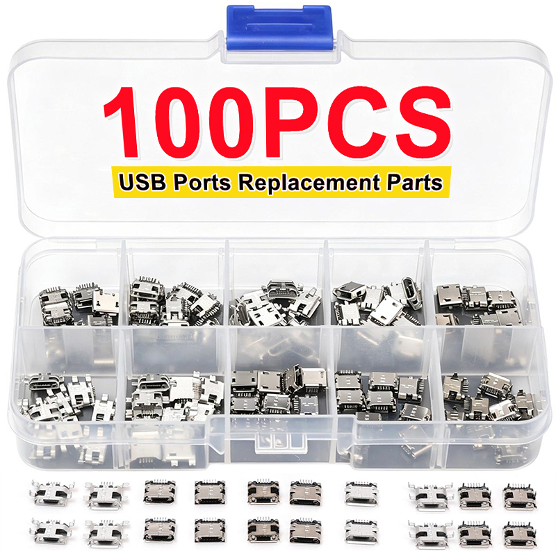 100PCS/Pack 10 Types Female 5P - Micro Usb Cable 评论和价格