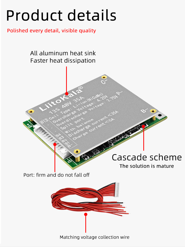 liitokala BMS 13S 35A 48V Li-i - Li Ion Charger Module 评论和价格