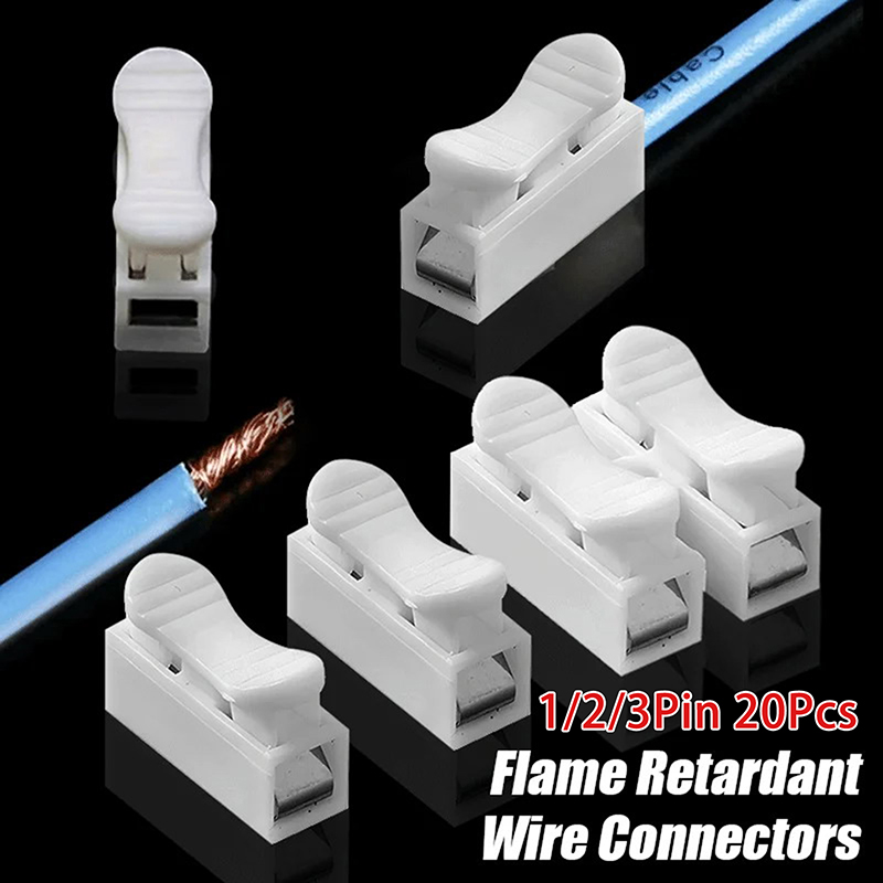 20Pcs 1P 2P 3P Spring Clamp Ca - Screw Terminal Block 评论和价格